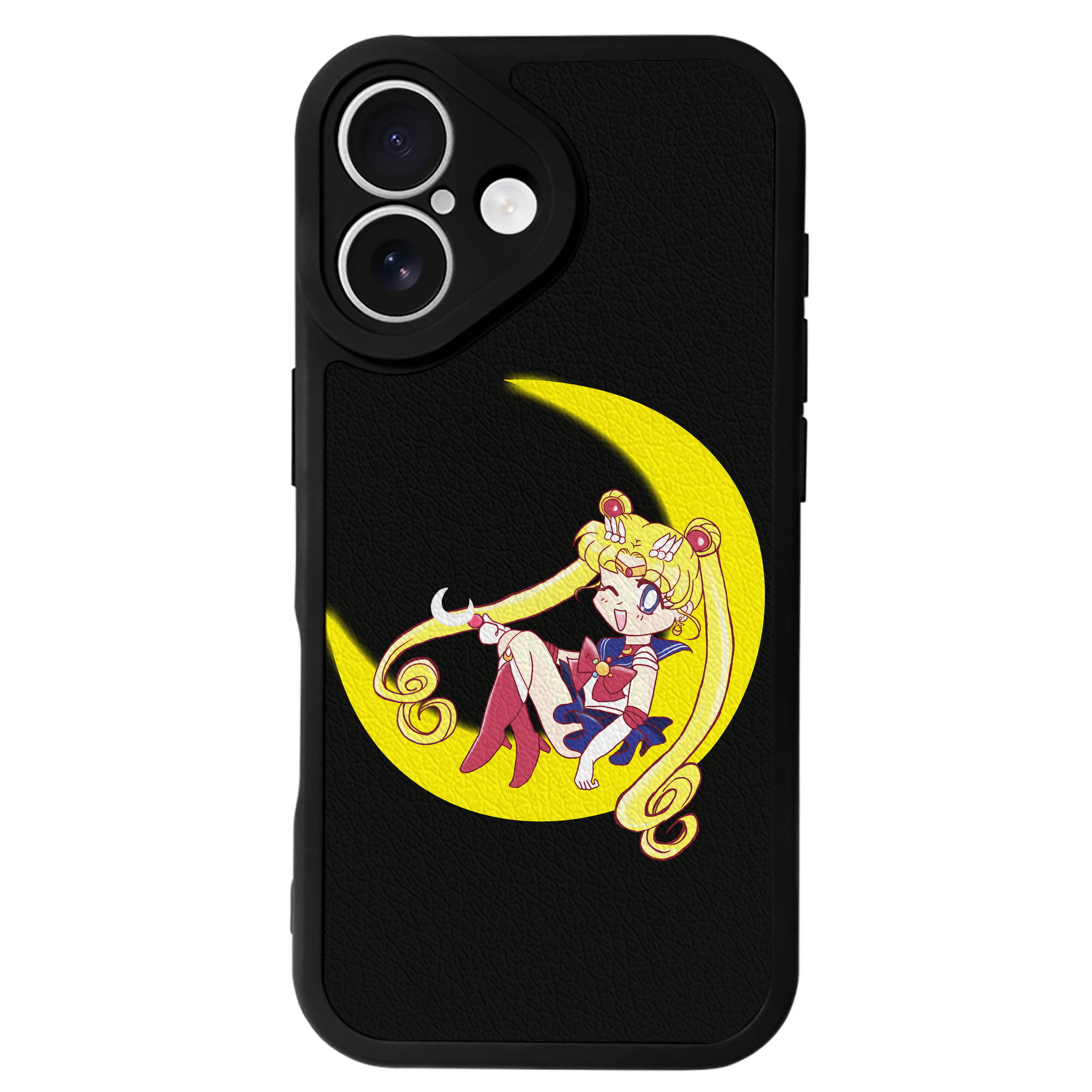 （画像用） 美少女戦士セーラームーン 月野 うさぎ つきの うさぎ Sailor Moon Tsukino Usagi 【iPhone 16シリーズ対応】シリコンスマホケース（レザー調） 材質：シリコン